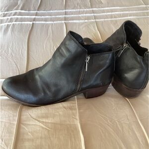 Ladies black lucky brand booties size 9 1/2 wide